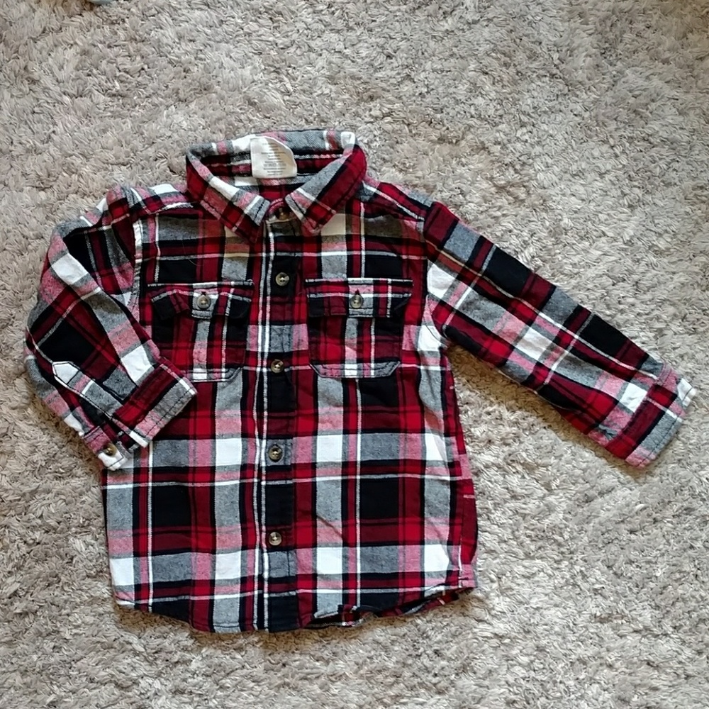Flannel plaid long sleeve